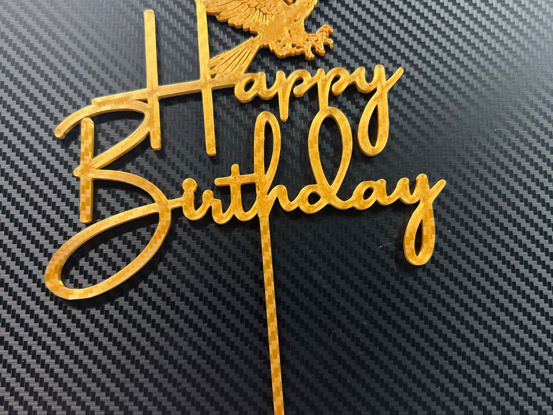 happy birthday eagle cake topper