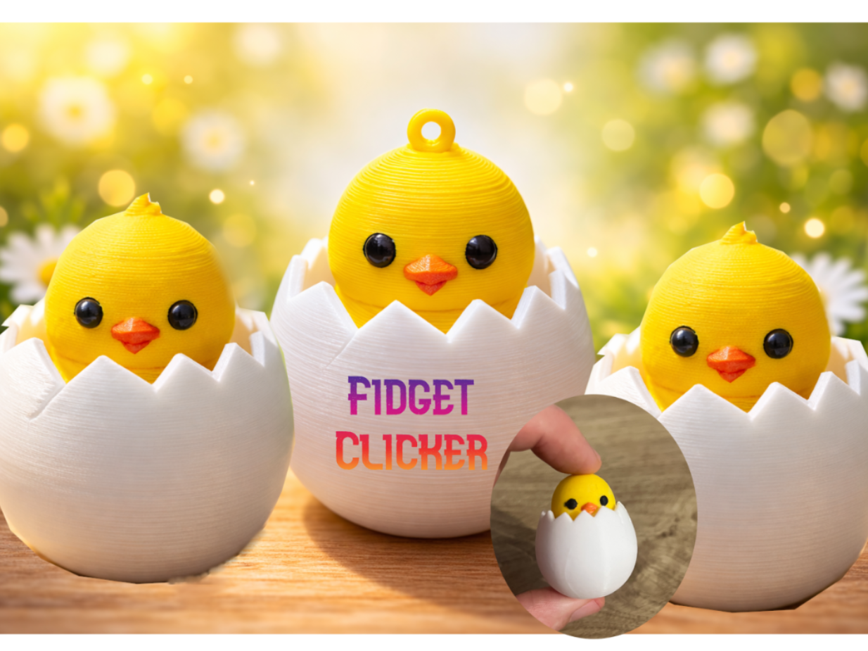 Chick Keychain – Clickable Anti-Stress Fidget