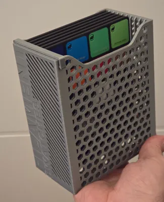 Bambu filament swatch holder 10-panel box v2
