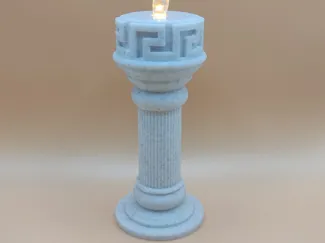 Greek inspired LED tea light candle holder #2
