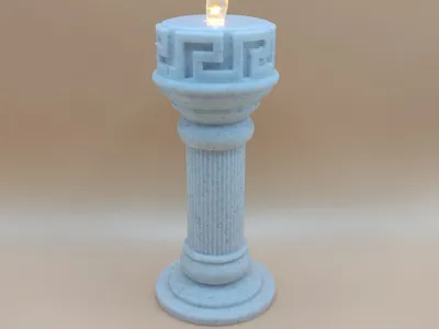 Greek inspired LED tea light candle holder #2