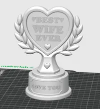 Wife Trophy White - 0.2mm layer, 2 walls, 10% infill