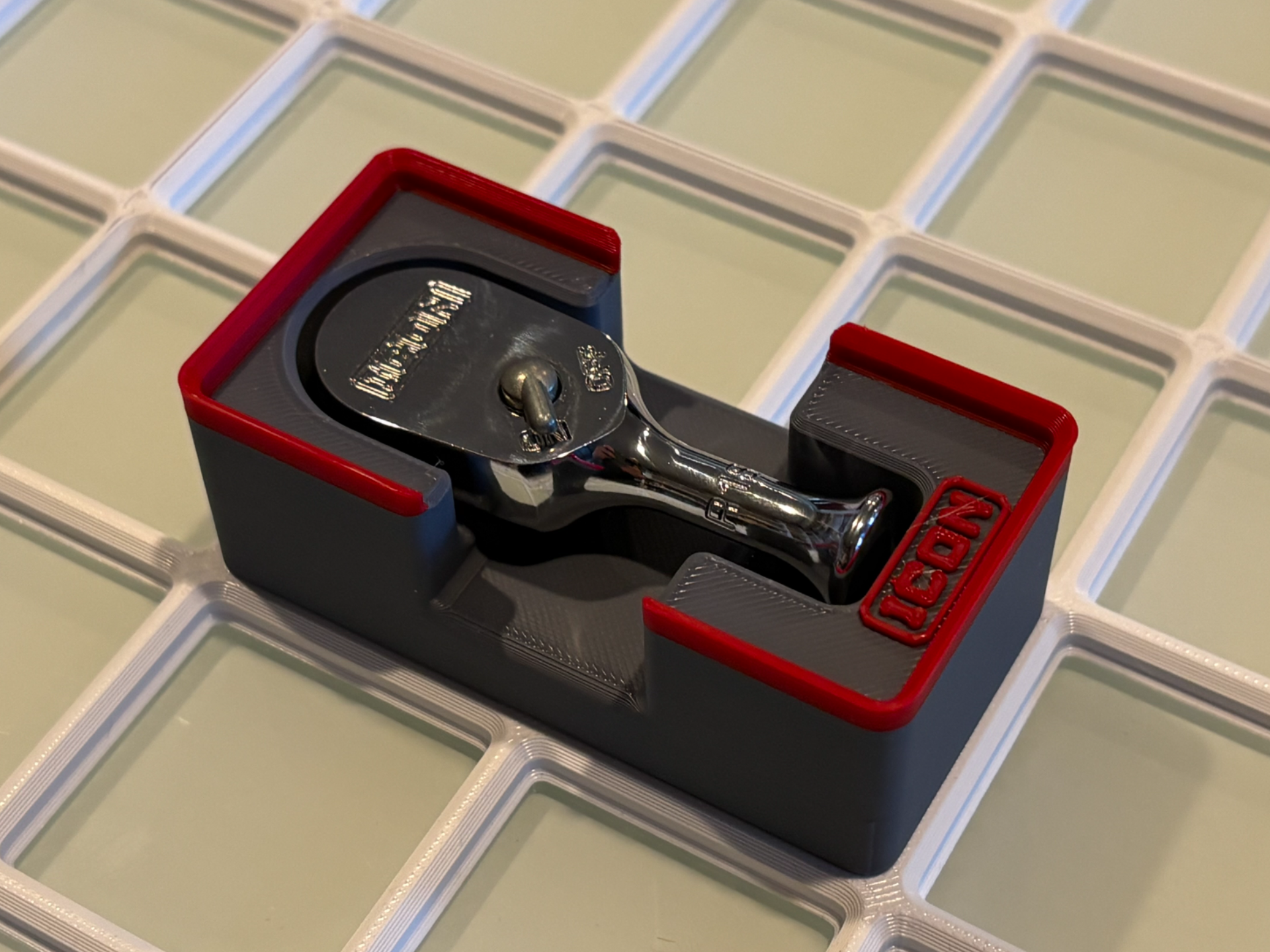 Icon 1/4" G2 2-5/8" Stubby Ratchet Gridfinity Bin