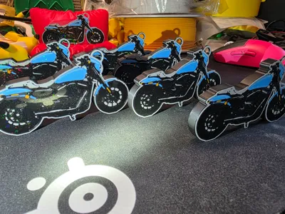 Harley 750 Rod Keychain
