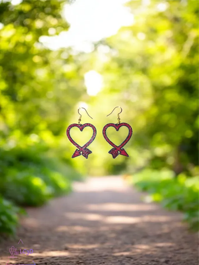 Heart of arrow earrings