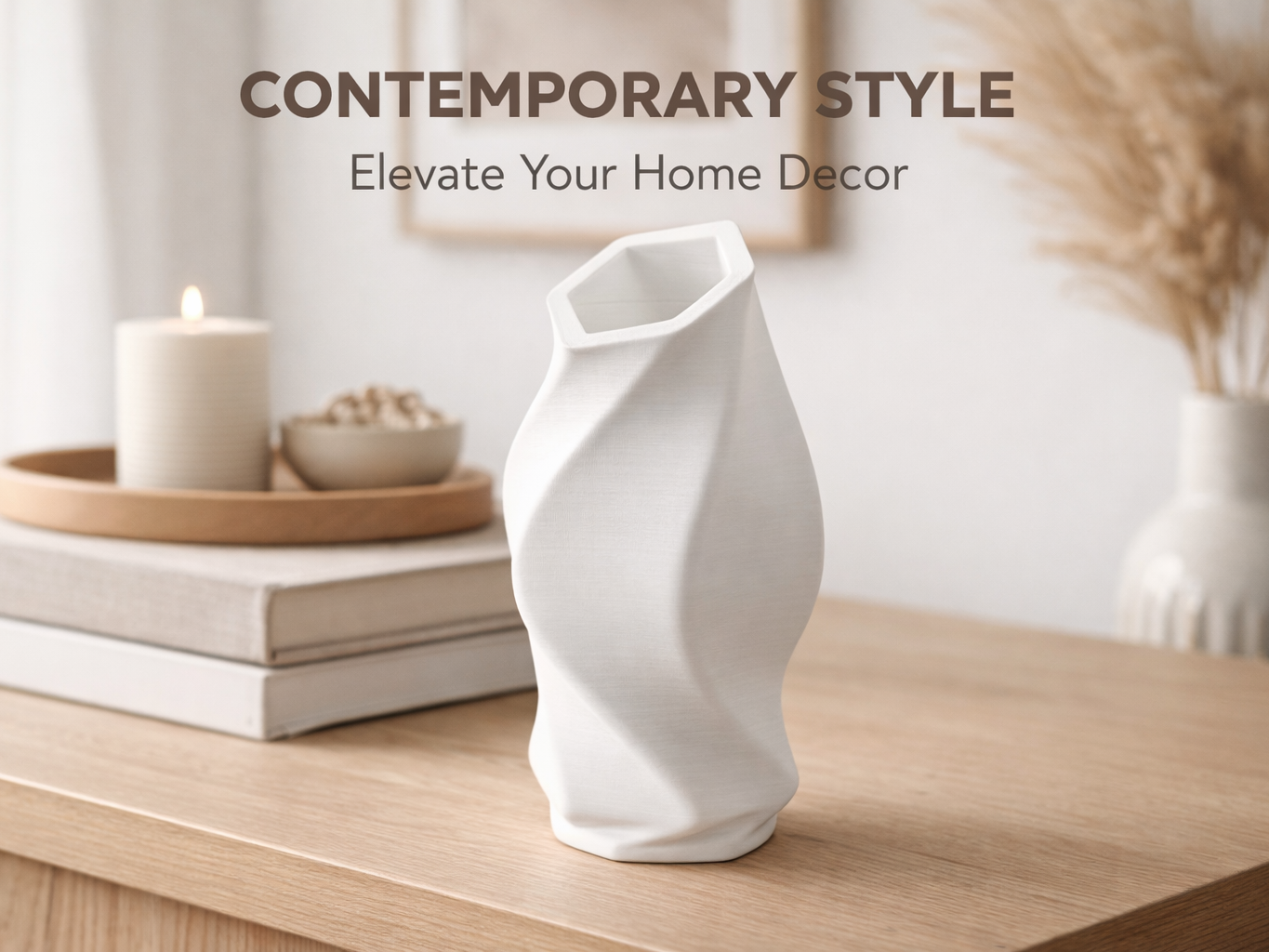 Modern Twist Vase – Minimal Home Decor