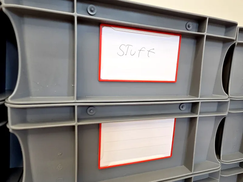 Label Badge Holder for Boxes