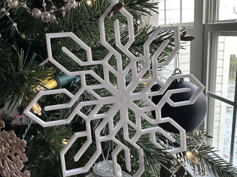 Retro “80s S” Snowflake Ornament