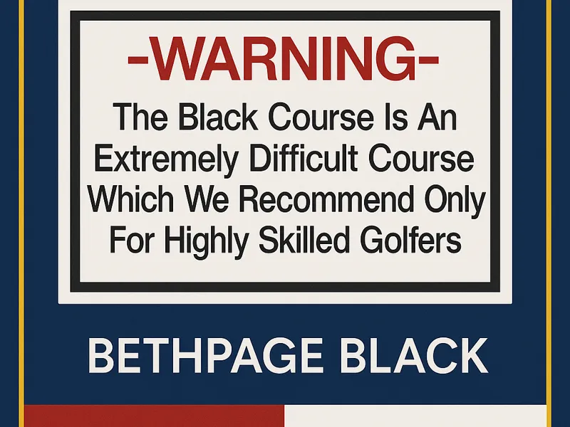 Bethpage Black Sign. Ryder Cup 2025.