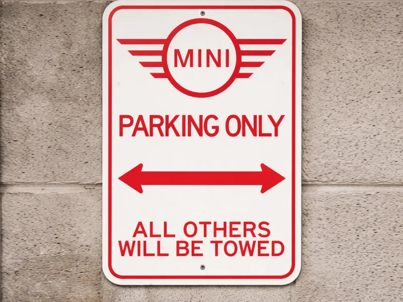 Mini Cooper Parking Only