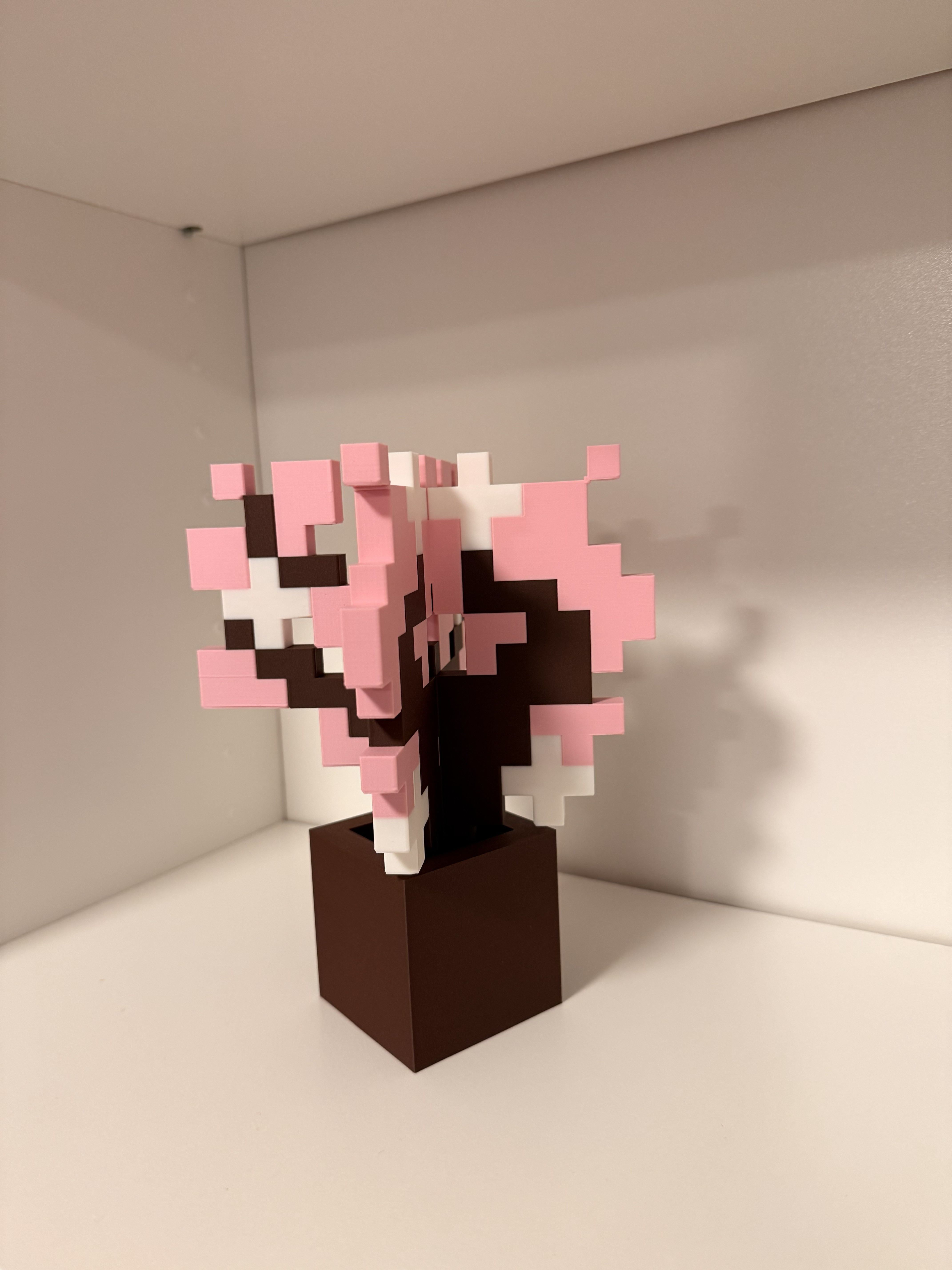 Miniatura 3 do modelo 3D Minecraft Cherry Blossom sapling in pot