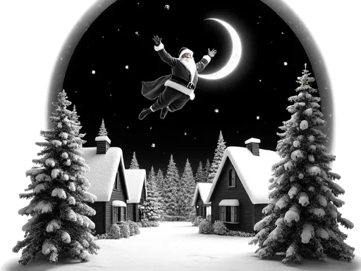 Jumping Santa Christas Ornament