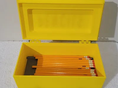 3D Printed Spring activated Pencil Box 