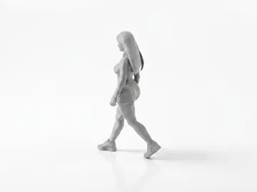 Figura decorativa: Fit Lady Walking Female Figurine 3D Printable — vista de referencia 5