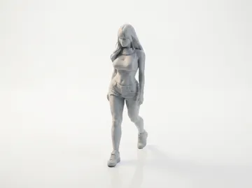 Figura decorativa: Fit Lady Walking Female Figurine 3D Printable — vista de referencia 2