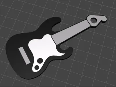 Guitar Keychain