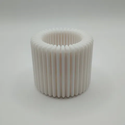 Modern Ribbed Design Candle, Tealight Holder view 4