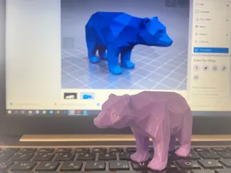 low poly bear