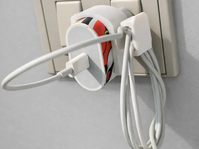 Wall Plug Cable Organizer Clip - Snap on (Apple )