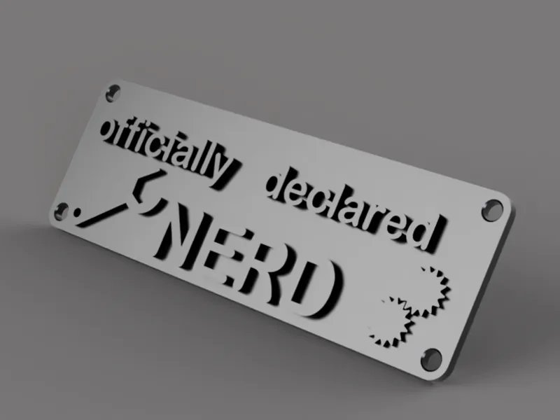 Nerd Türschild