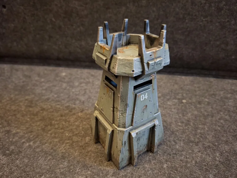 Escenografía en miniatura: Watchtower 2. Referencia del modelo original.