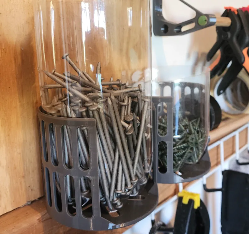 Wall Mount Storage Using Soda Bottles