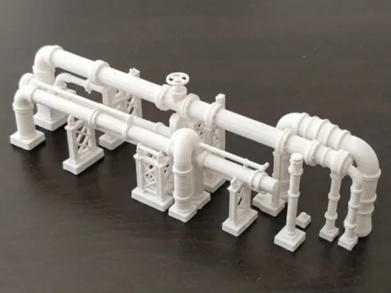 Escenografía en miniatura: Industrial Pipes. Referencia del modelo original.
