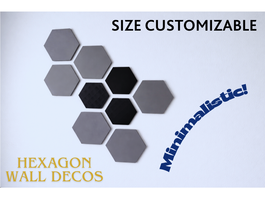 Minimalistic Hexagon Wall Decorations 