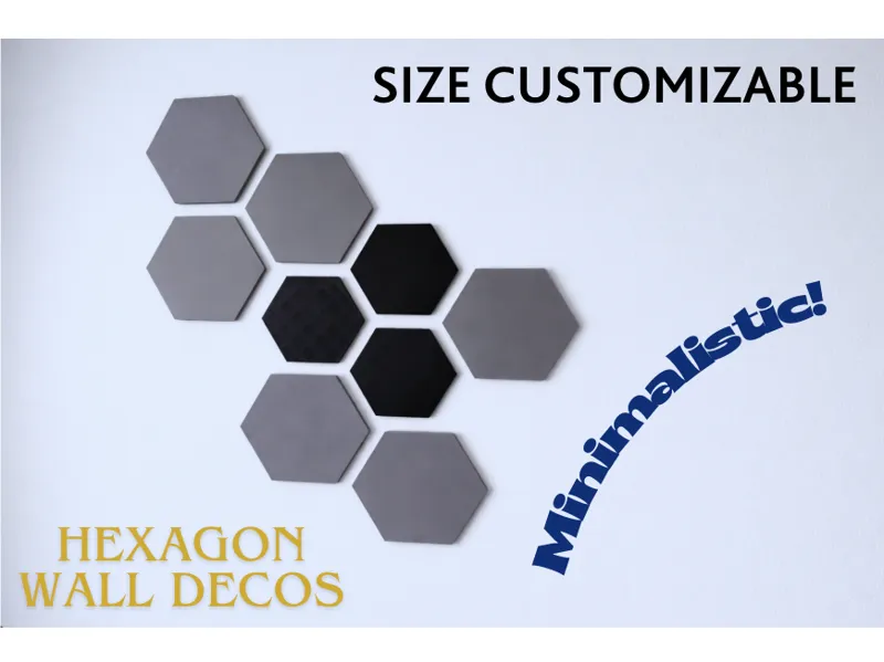 Minimalistic Hexagon Wall Decorations 