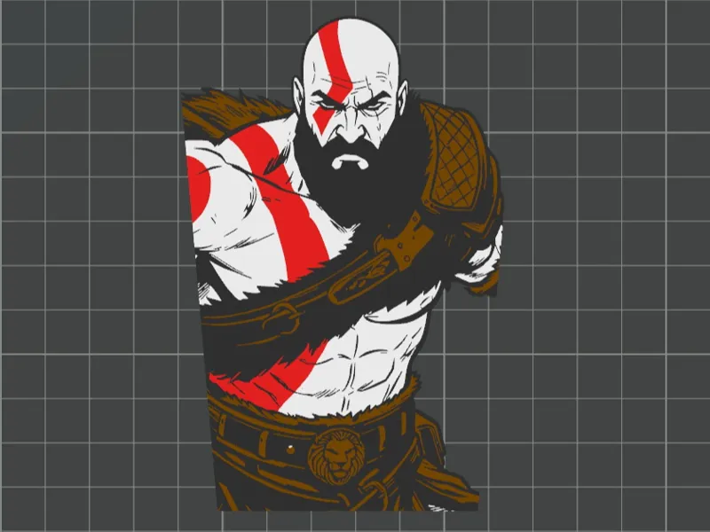 Kratos PS5 Faceplate Cover