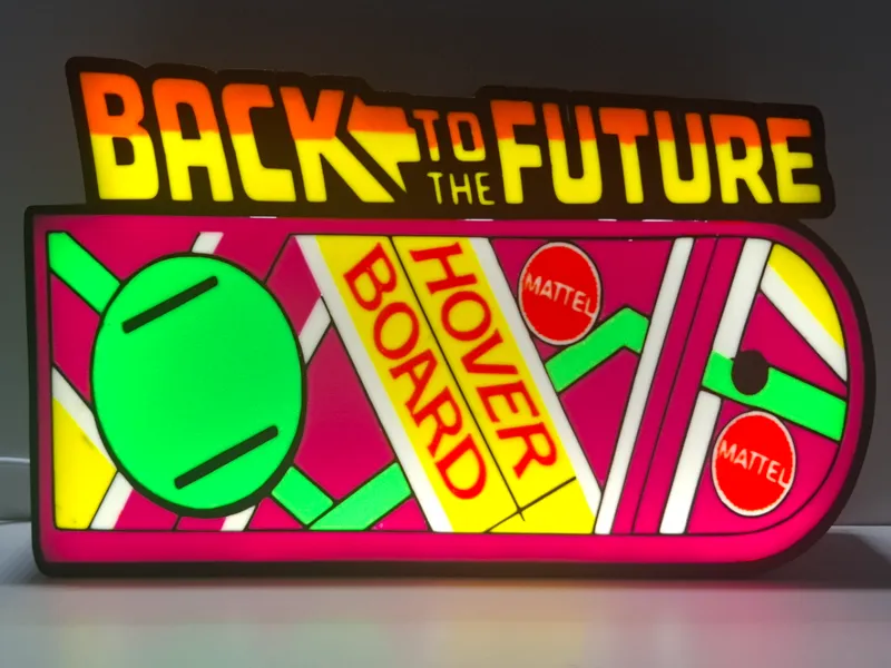 Back to the Future Hoverboard Lightbox