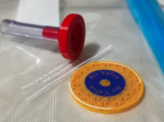 Connector for vacuum bag pump