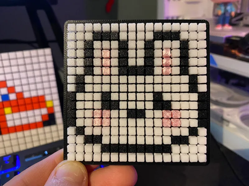 Easter Bunny Pixel Puzzle Art 16x16