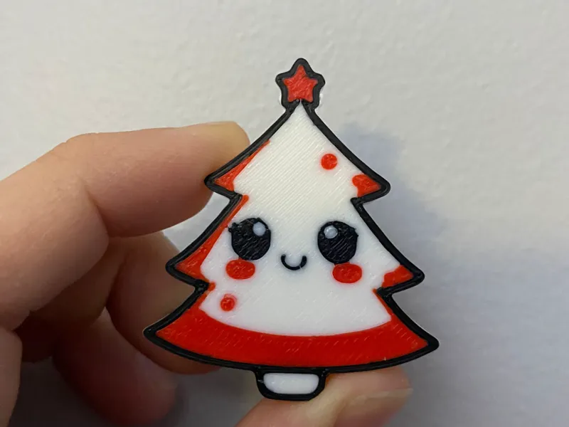 Cute Christmas tree straw topper