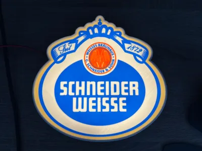 Schneider Weisse LED Sign