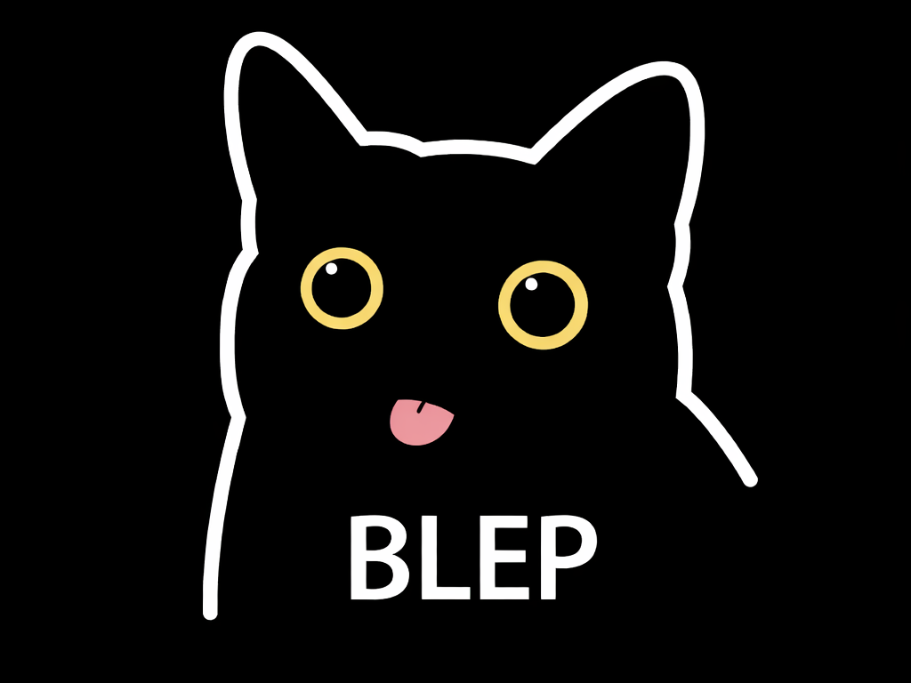 Blep Cat meme coaster