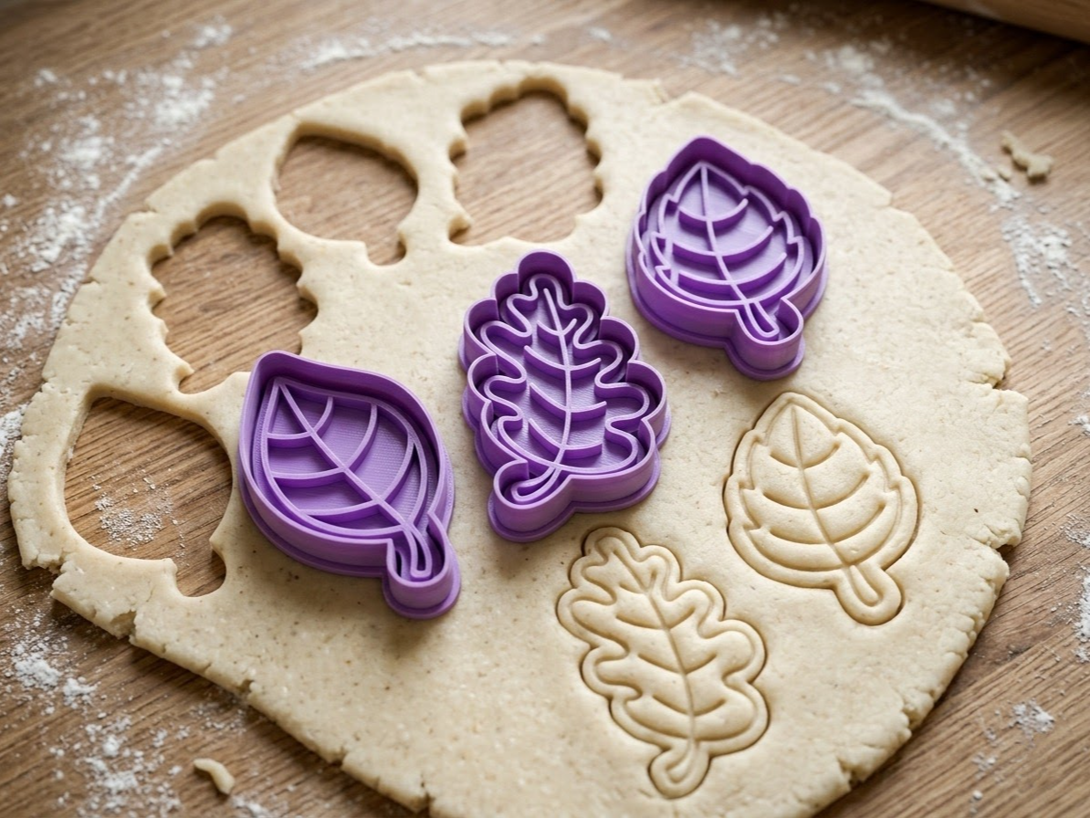 cortador de galletas flores hojas