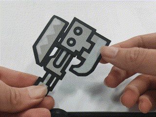 怪物猎人斩斧 变形武器钥匙扣