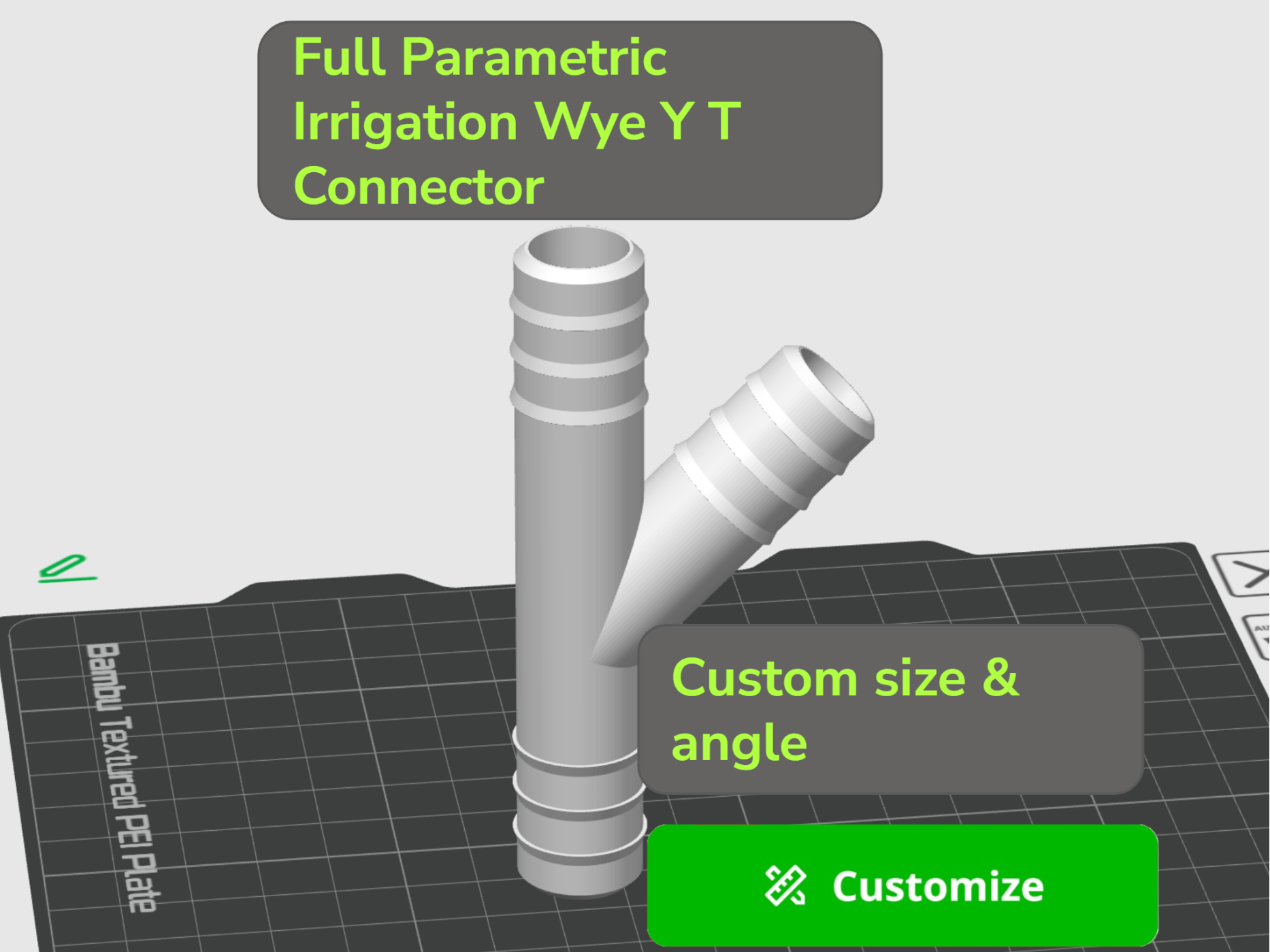 Universal Parametric Wye / Y-Connector 