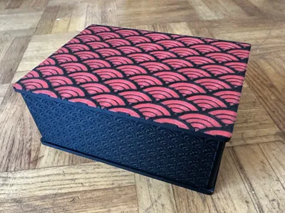 SEIGAIHA style jewelry box