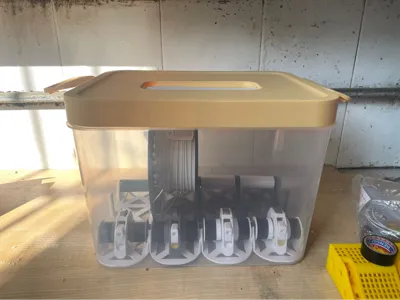 Cube 4-plate filament box dedicated passive rewind bracket