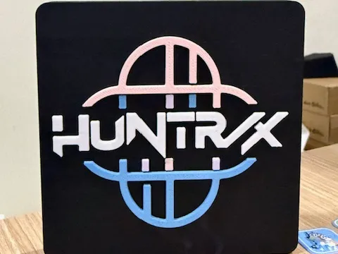 Huntrex Sign HUNTR X - KPOP Demon Hunters Logo - Free 3D Print Model - MakerWorld