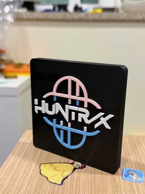 Huntrex Sign HUNTR X - KPOP Demon Hunters Logo - Free 3D Print Model - MakerWorld