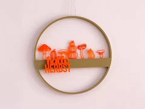 Clip o pieza de sujeción: hallo herbst – AutumnSet –Lettering for BloomFrame — referencia de MakerWorld