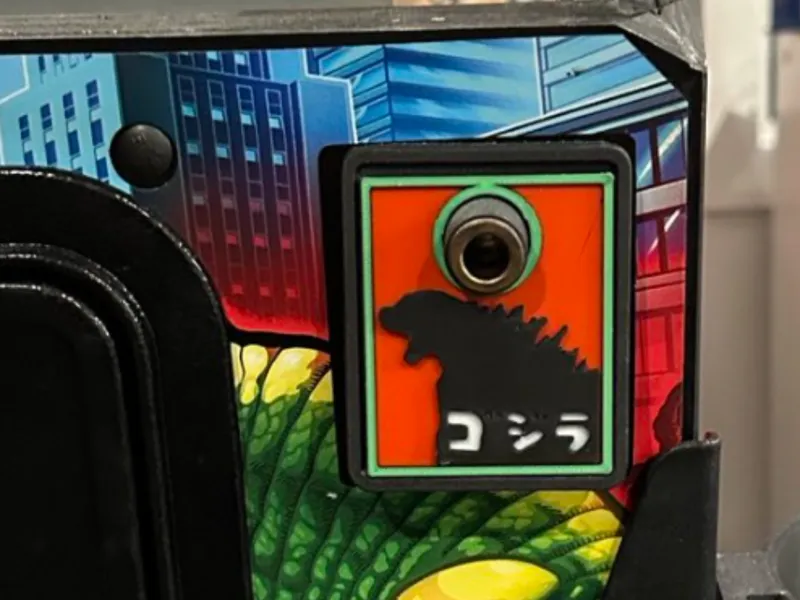 Godzilla pinball plunger cover plate - shortened