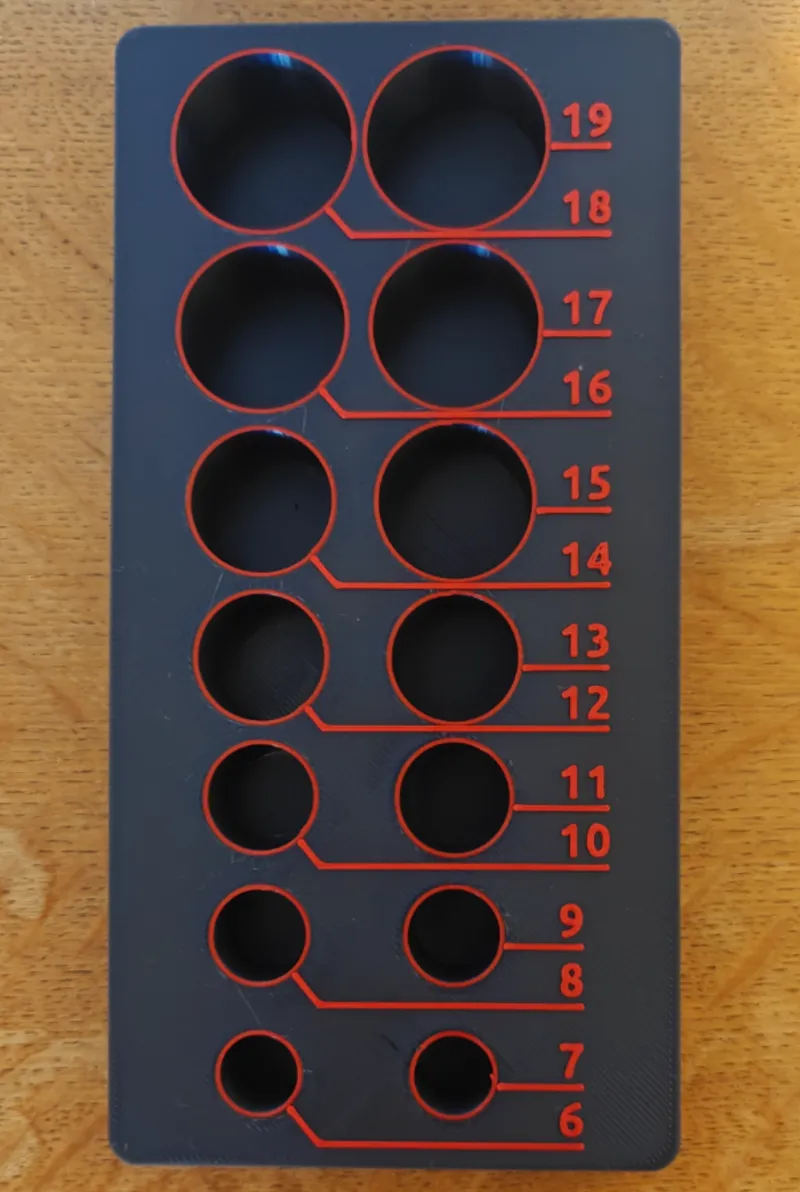Socket organizer modified