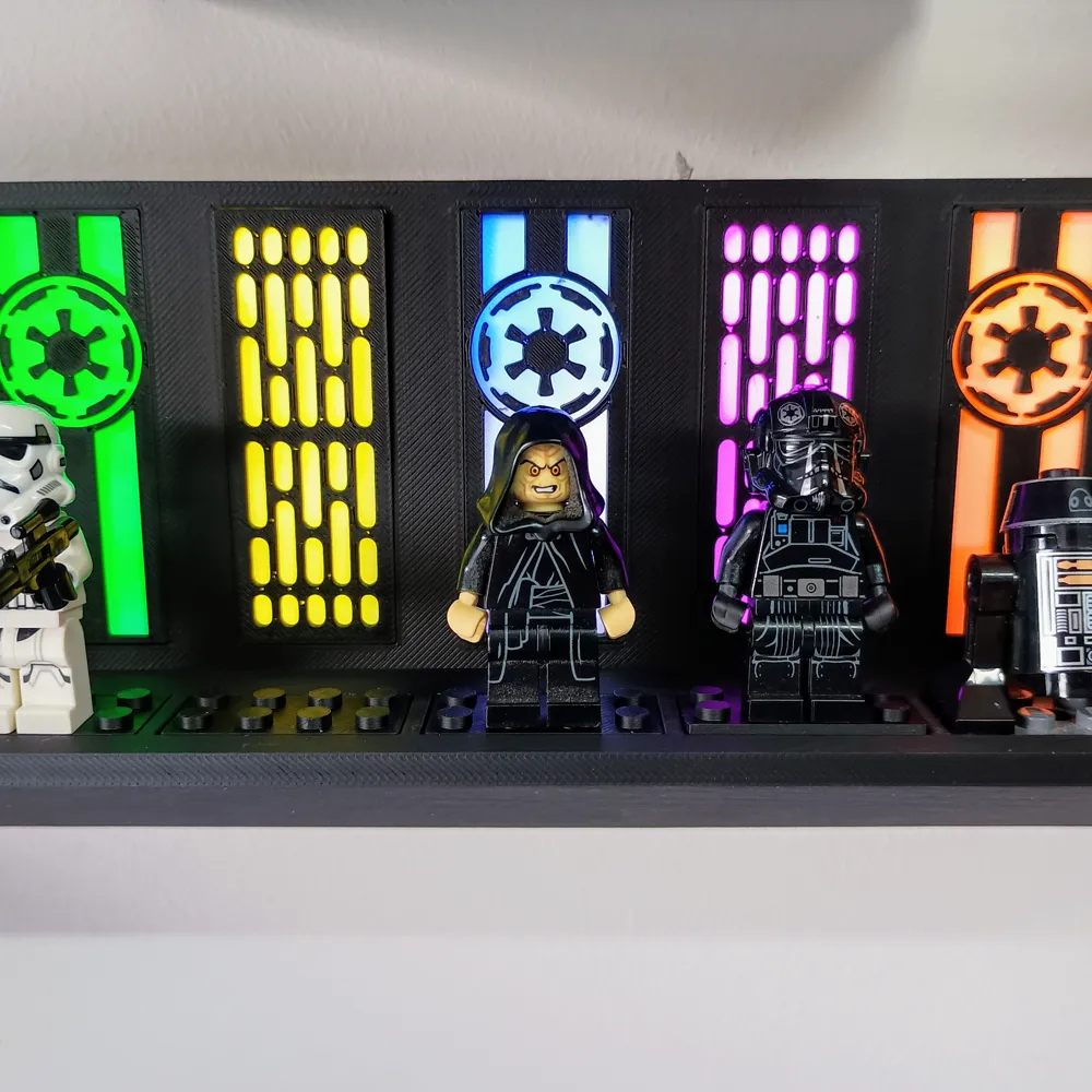 Star Wars Brick Minifig LED Wall Mount/Display - Free 3D Print Model ...
