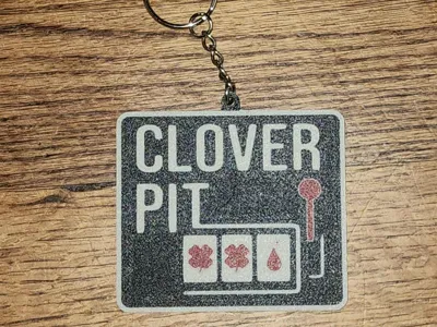Clover Pit Keychain Game-Inspired Multicolor Print
