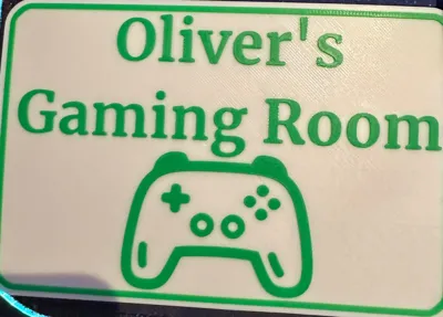 Olivers Gaming Room Sign
