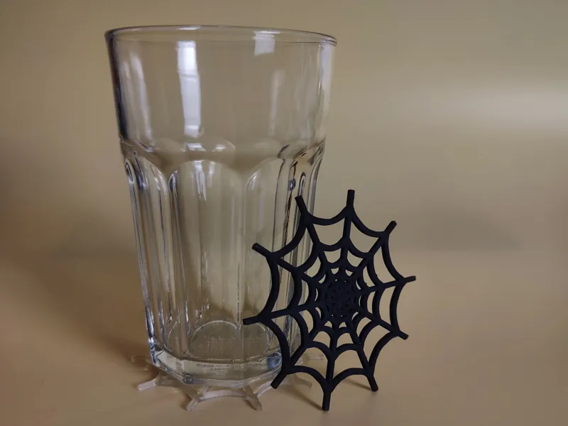 Spooky Halloween spiderweb coaster